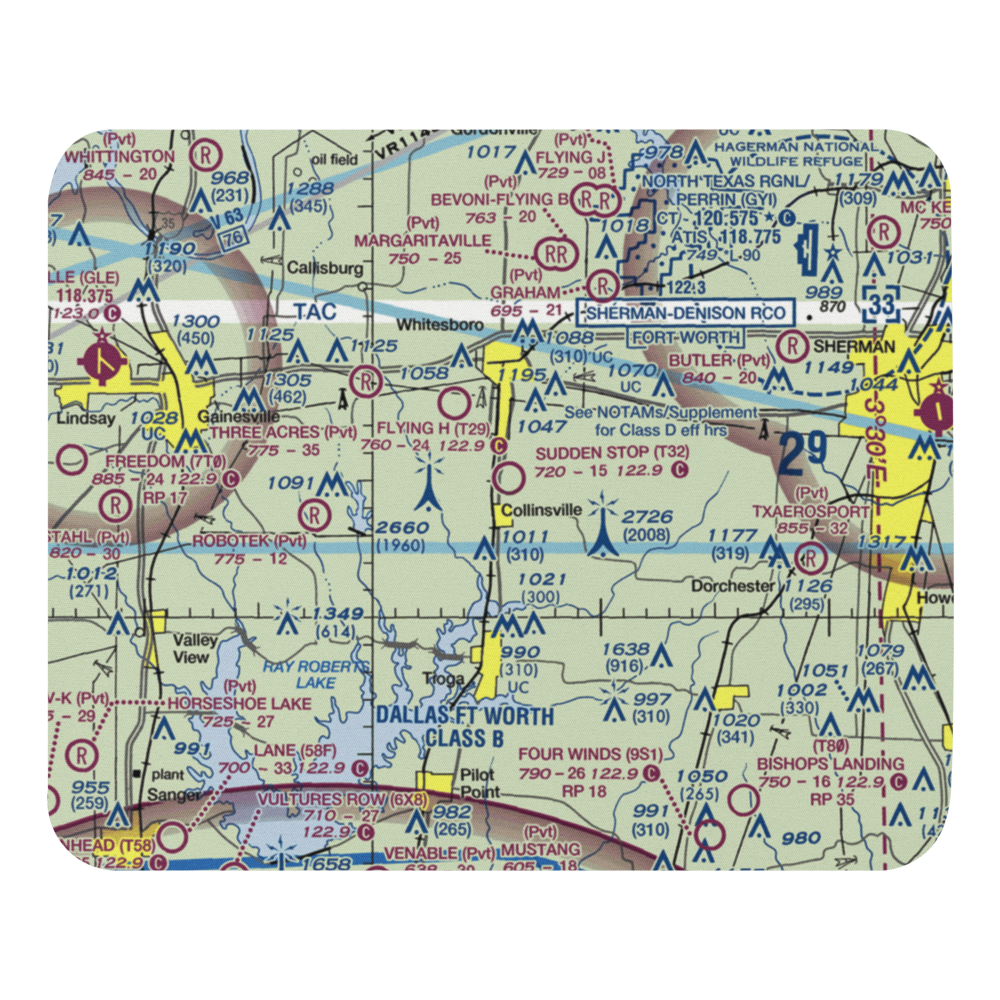 Sudden Stop Airport (T32) VFR Sectional Mouse Pad 