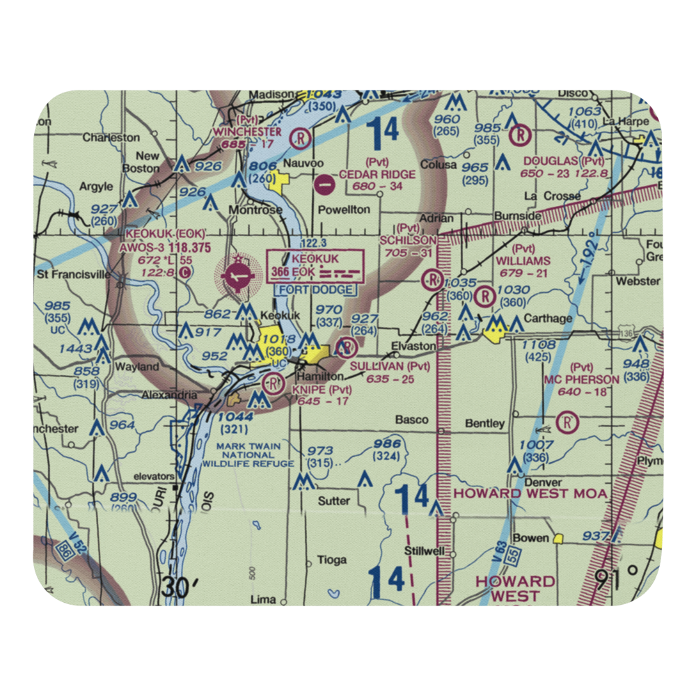 Sullivan Airport (39LL) VFR Sectional Mouse Pad 