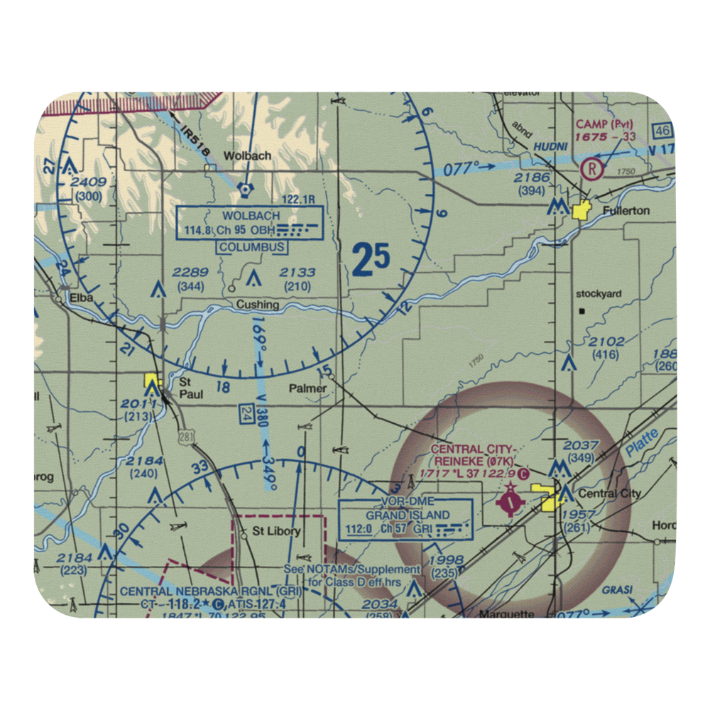Sullivan Airstrip (NE12) VFR Sectional Mouse Pad 