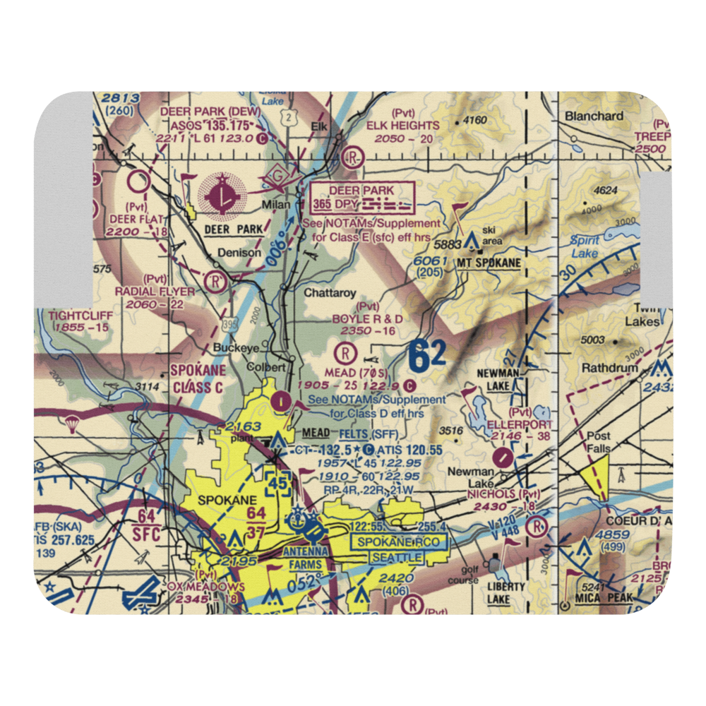 Sunshine Acres Airport (WA21) VFR Sectional Mouse Pad 