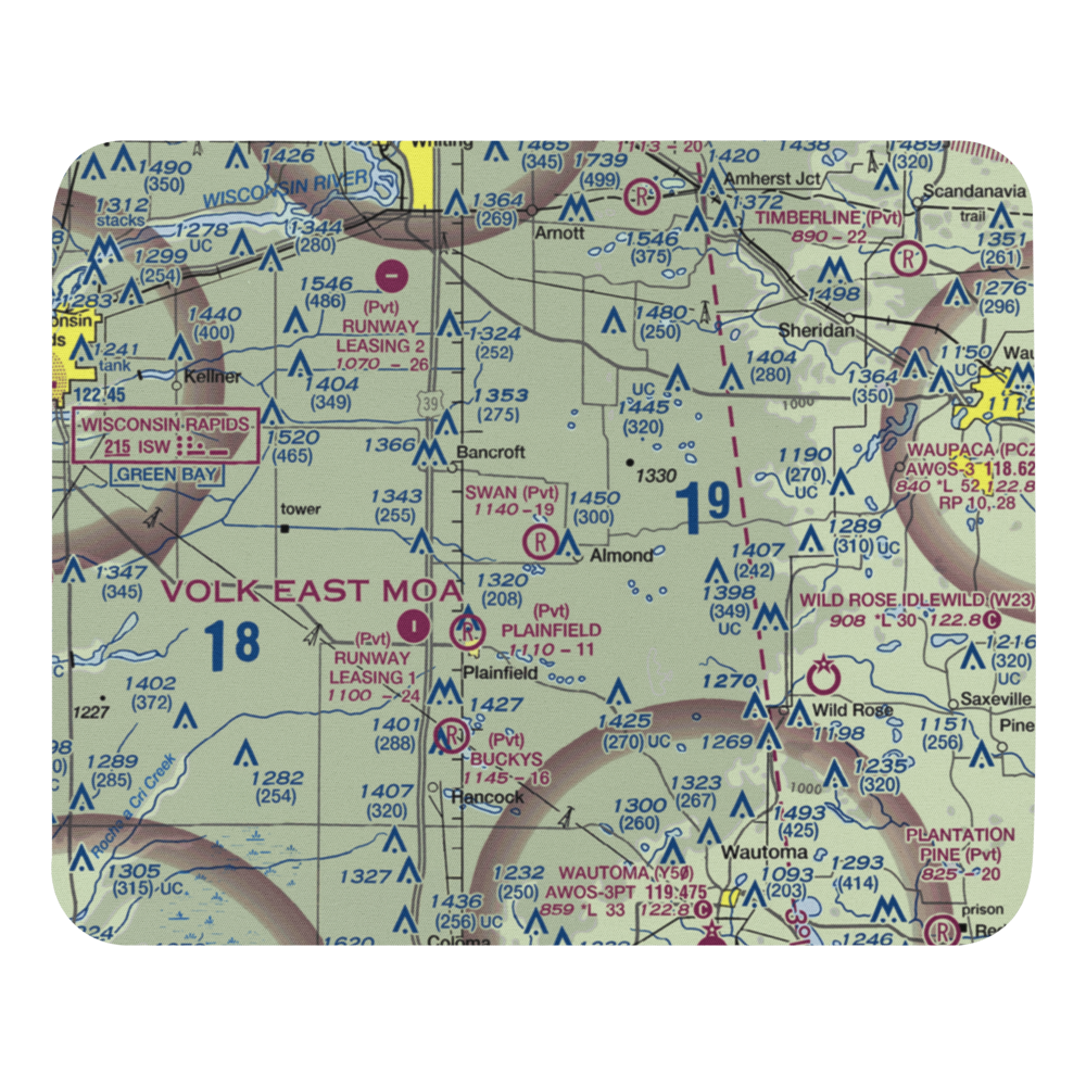 Swan Field (WS36) VFR Sectional Mouse Pad 