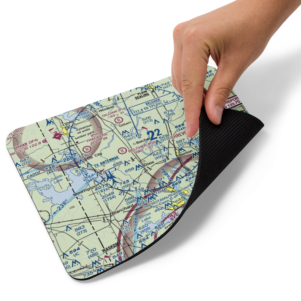 T & M Ag Aviation Airport (LA52) VFR Sectional Mouse Pad 