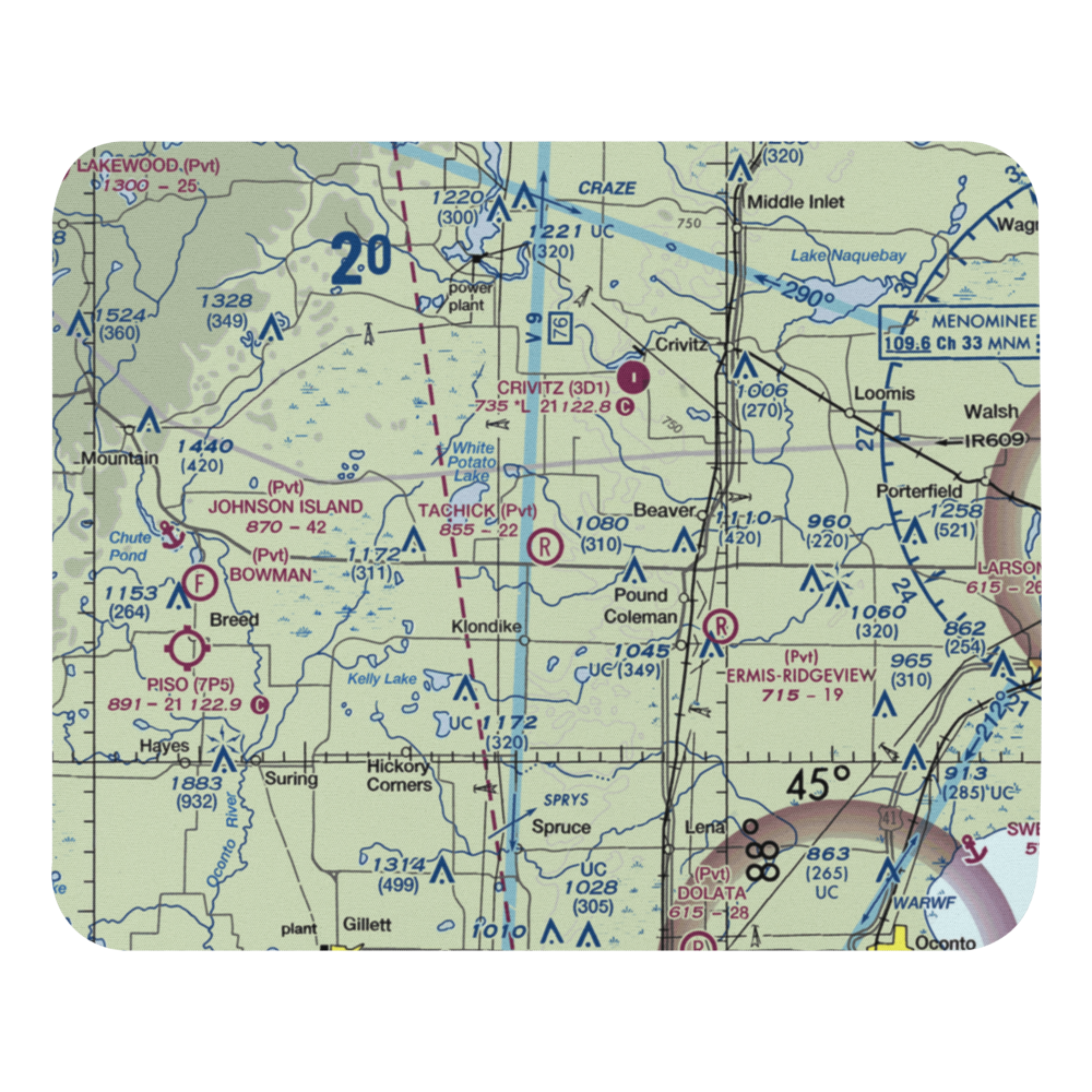 Tachick Field (WS29) VFR Sectional Mouse Pad 