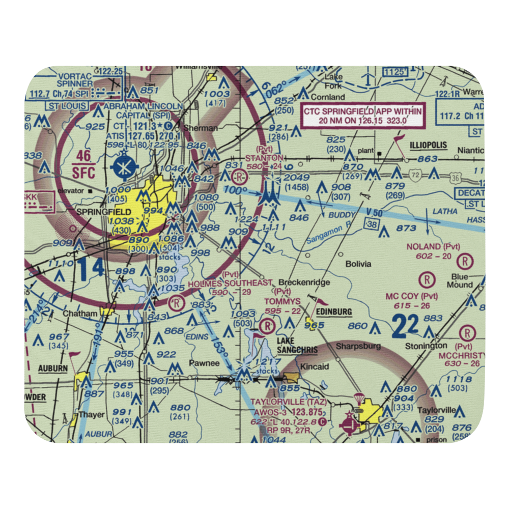 Taft Airport (92IS) VFR Sectional Mouse Pad 