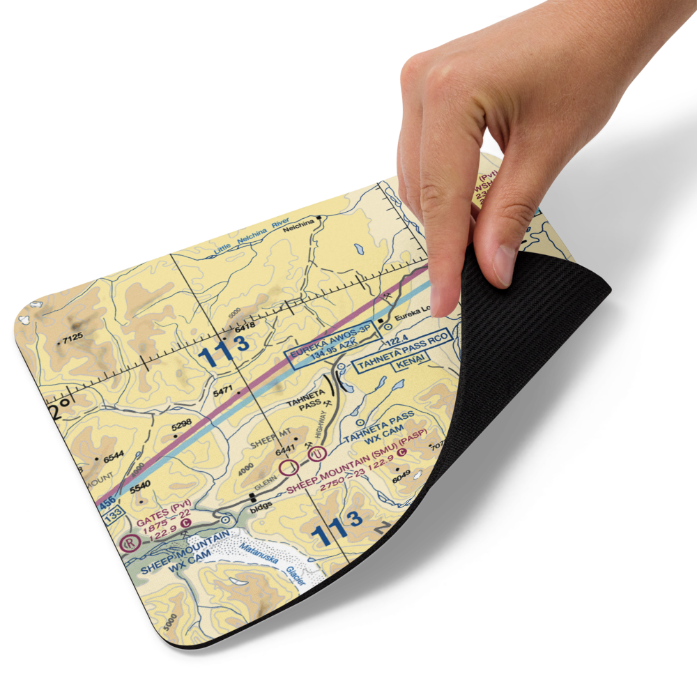 Tahneta Pass Airport (HNE) VFR Sectional Mouse Pad 