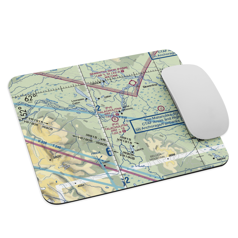 Talachulitna River Airport (1AK6) VFR Sectional Mouse Pad 