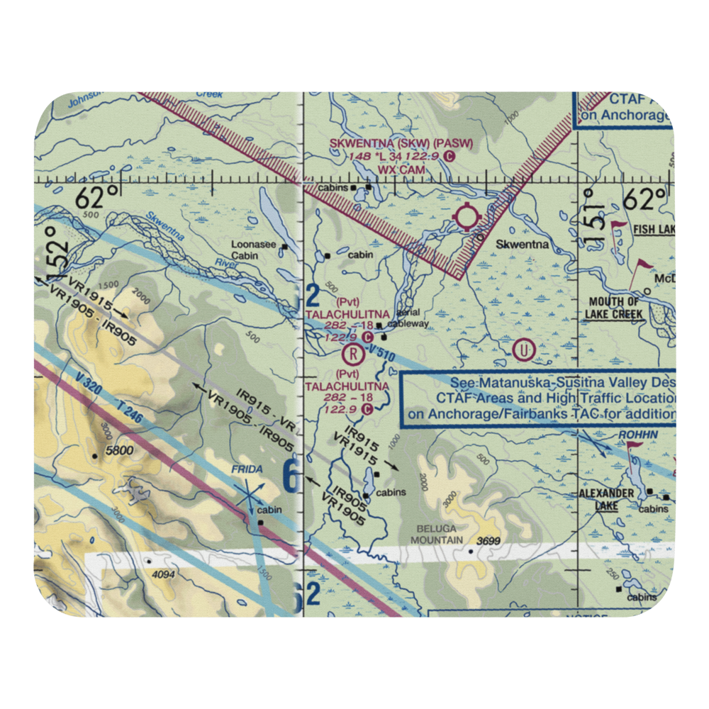 Talachulitna River Airport (1AK6) VFR Sectional Mouse Pad 