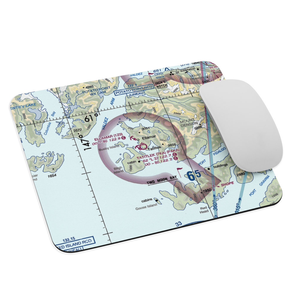 Tatitlek Airport (7KA) VFR Sectional Mouse Pad 