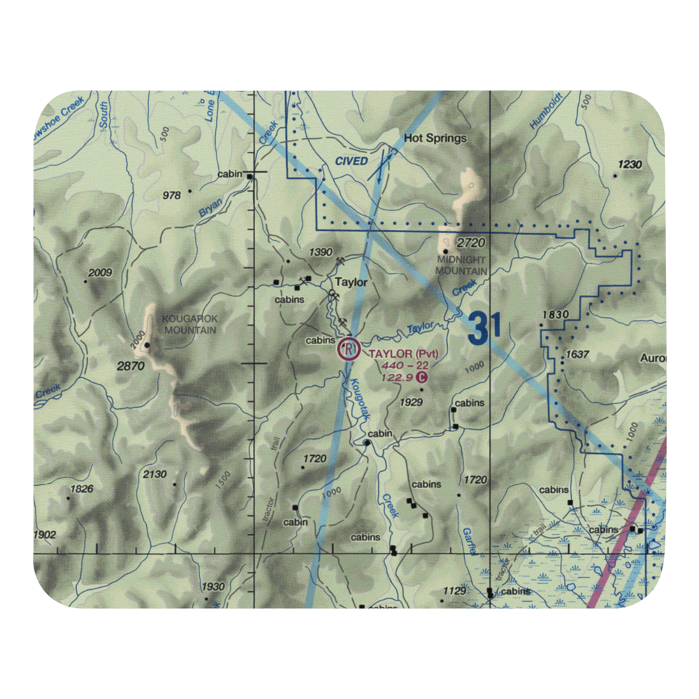 Taylor Airport (AK49) VFR Sectional Mouse Pad 