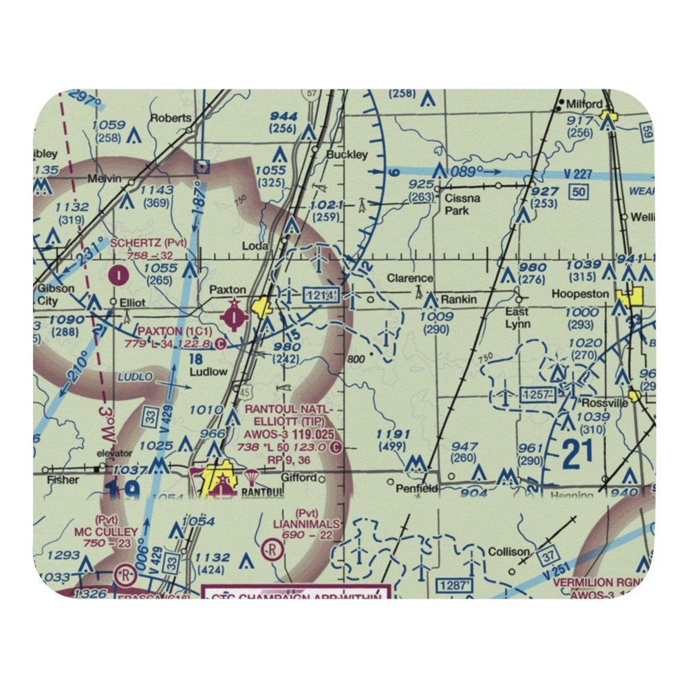 Ted's Place Airport (71IS) VFR Sectional Mouse Pad 