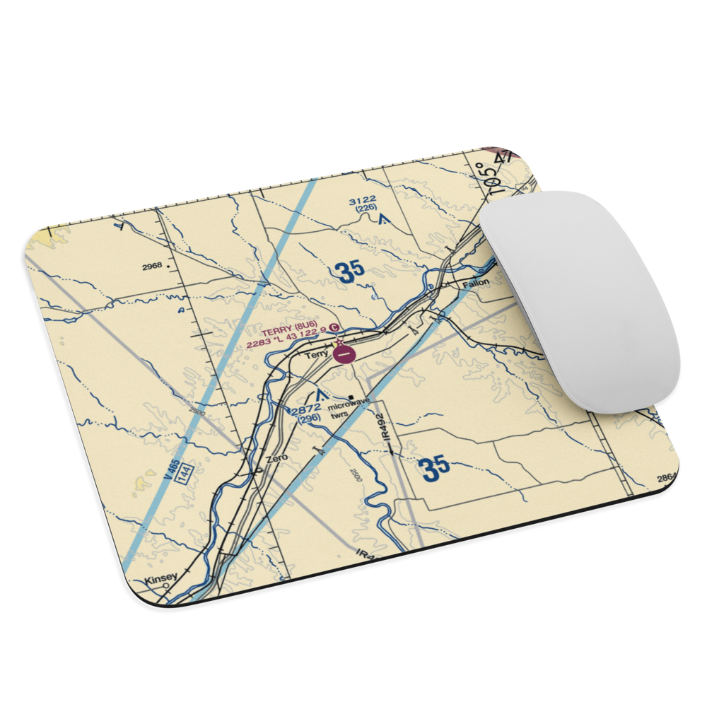 Terry Airport (8U6) VFR Sectional Mouse Pad 