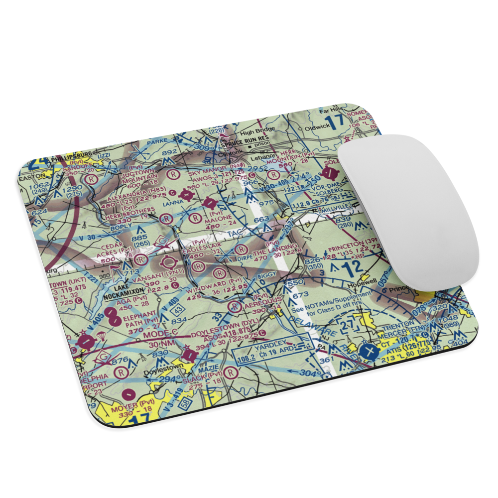 The Landing Airport (NJ50) VFR Sectional Mouse Pad 