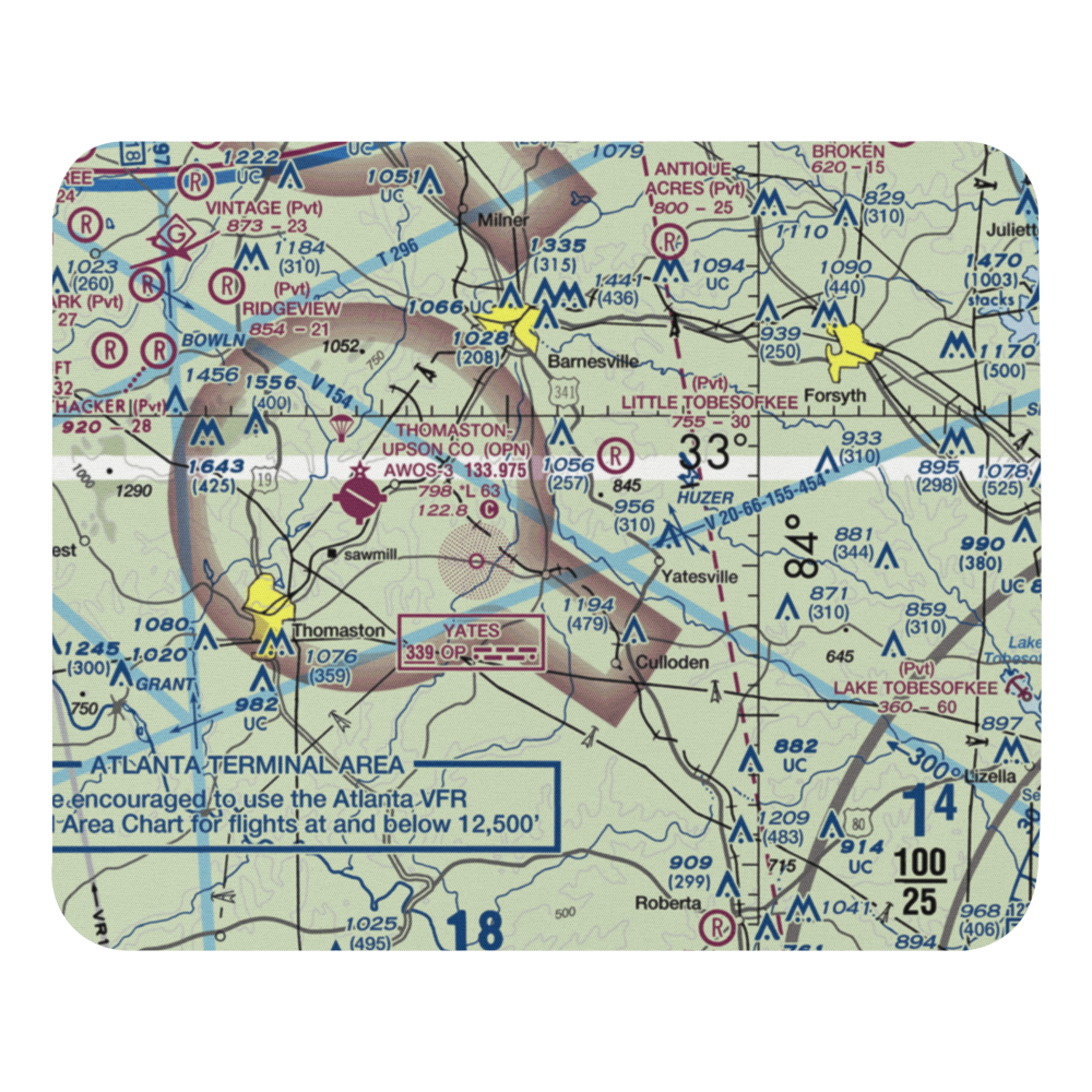 Thistle Field (GA49) VFR Sectional Mouse Pad 