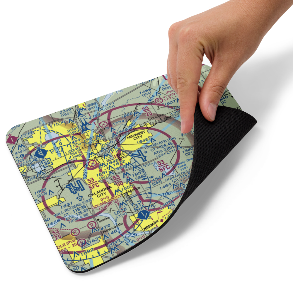 Tinker Air Force Base (TIK) VFR Sectional Mouse Pad 