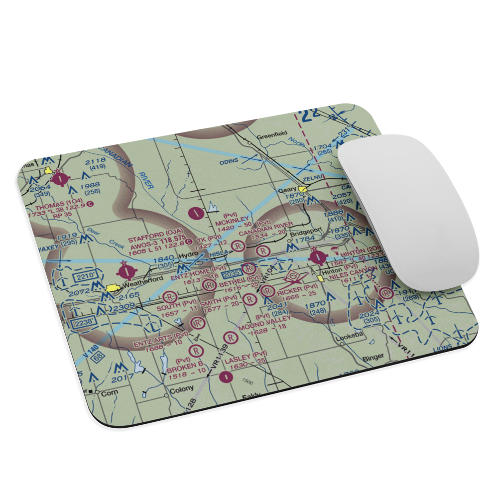 TK Airport (3OK2) VFR Sectional Mouse Pad 
