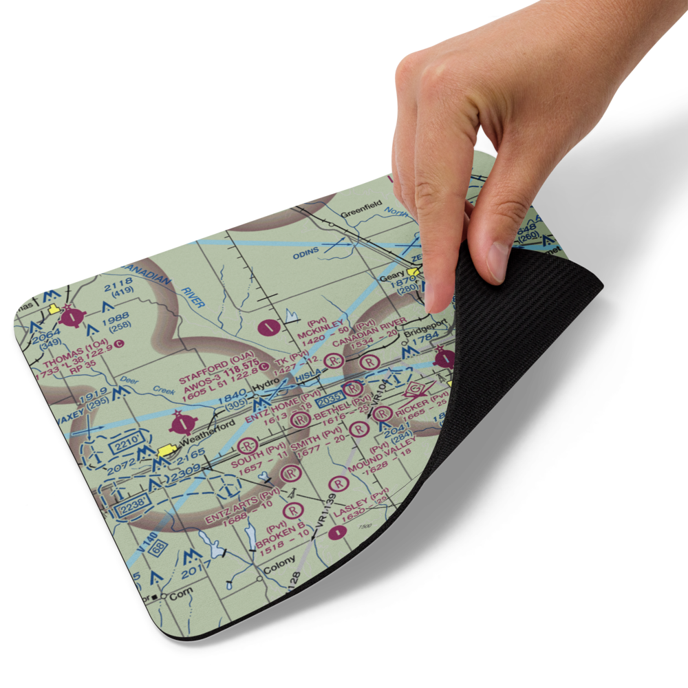 TK Airport (3OK2) VFR Sectional Mouse Pad 