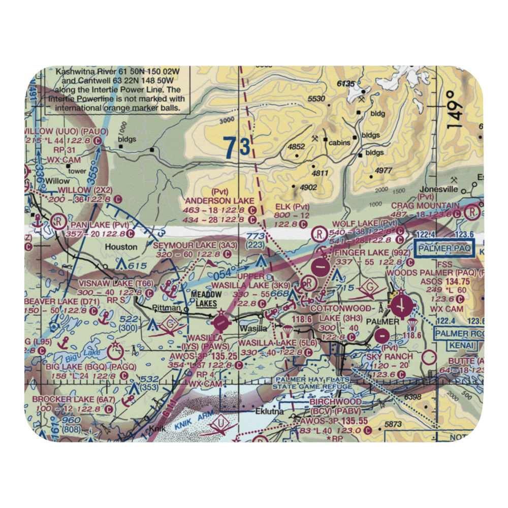Todds Strip (5AK5) VFR Sectional Mouse Pad 