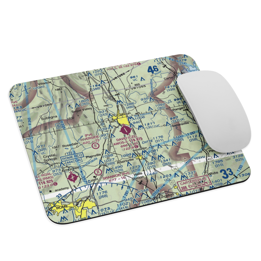 Tom B. David Field (CZL) VFR Sectional Mouse Pad 