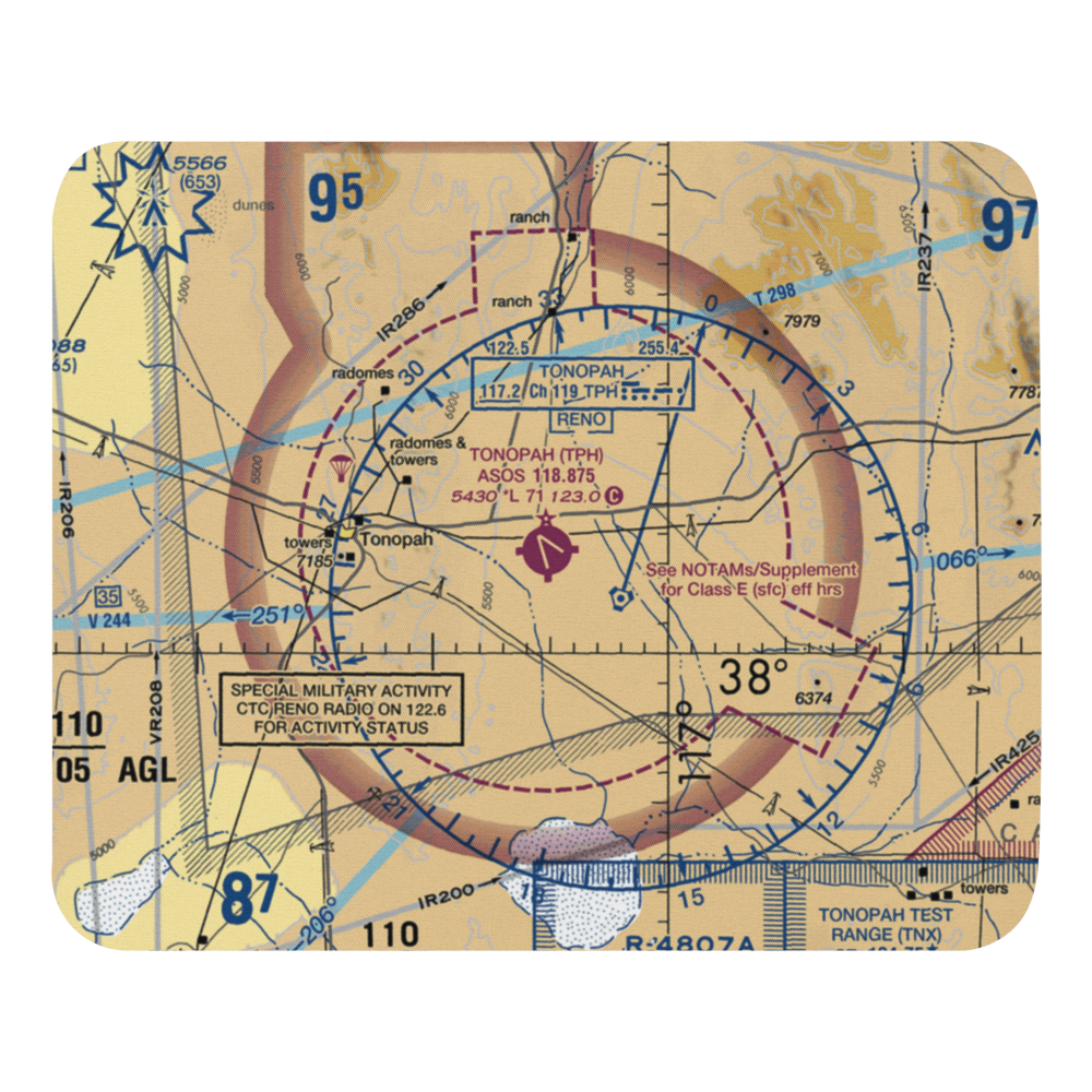 Tonopah Airport (TPH) VFR Sectional Mouse Pad 