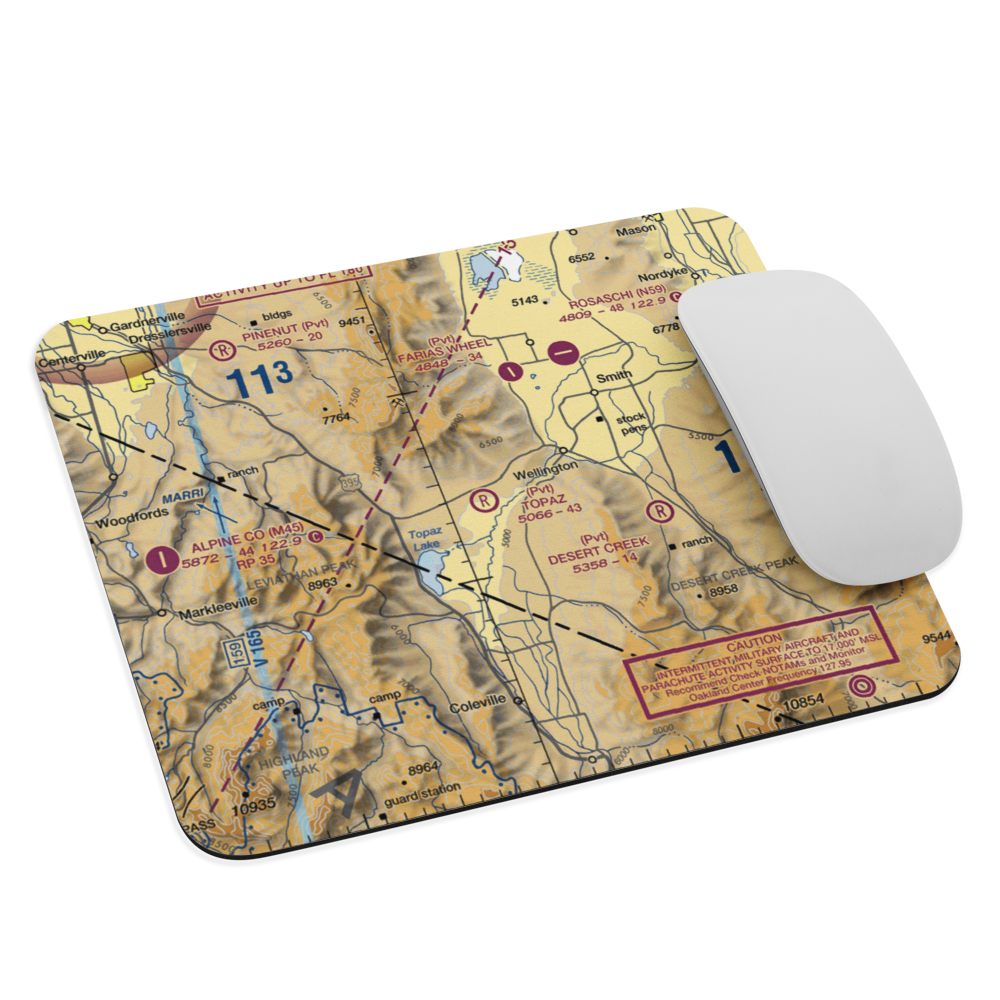 Topaz Ranch Airport (43NV) VFR Sectional Mouse Pad 