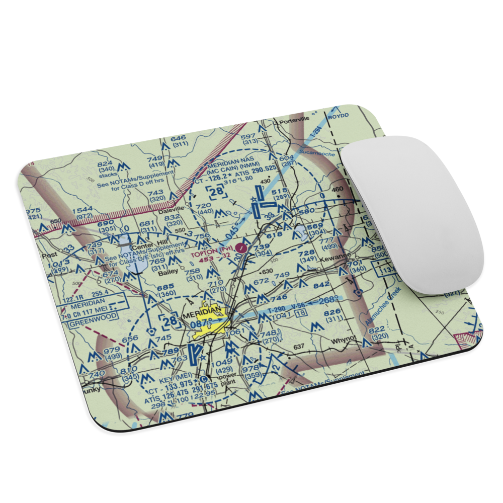 Topton Air Estates Airport (0MS0) VFR Sectional Mouse Pad 