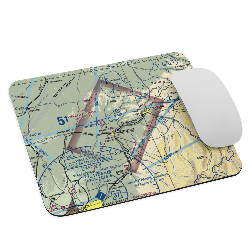Touchet Valley Airport (2WA9) VFR Sectional Mouse Pad 
