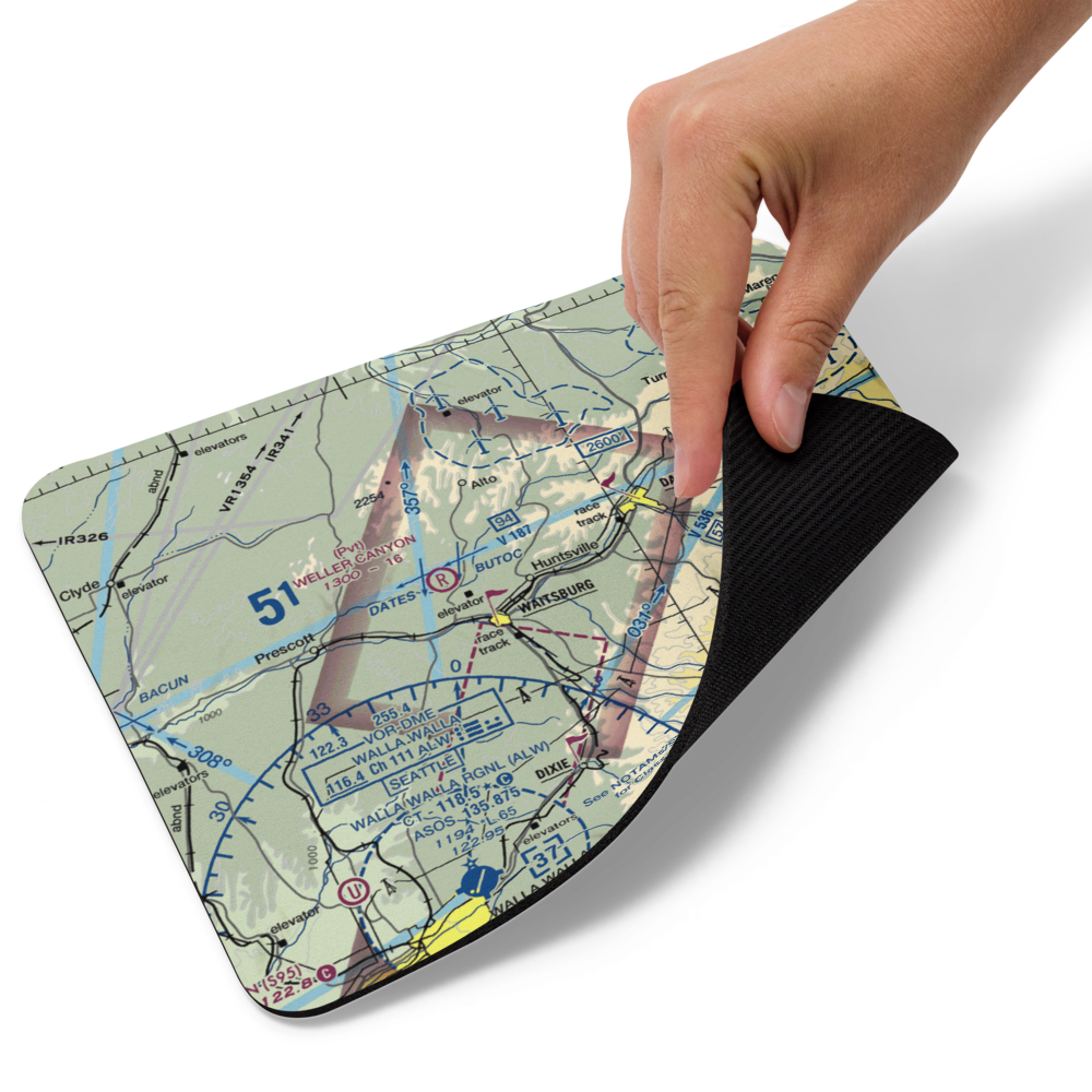 Touchet Valley Airport (2WA9) VFR Sectional Mouse Pad 