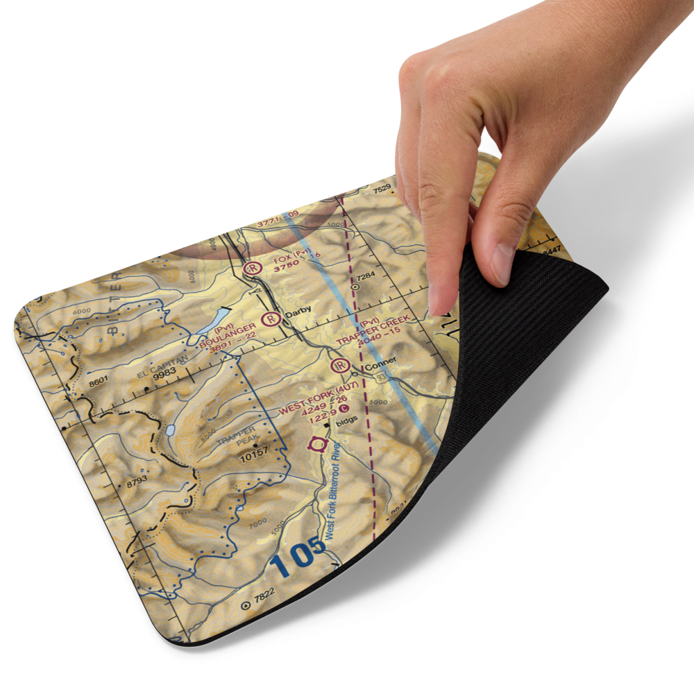 Trapper Creek Strip (MT30) VFR Sectional Mouse Pad 