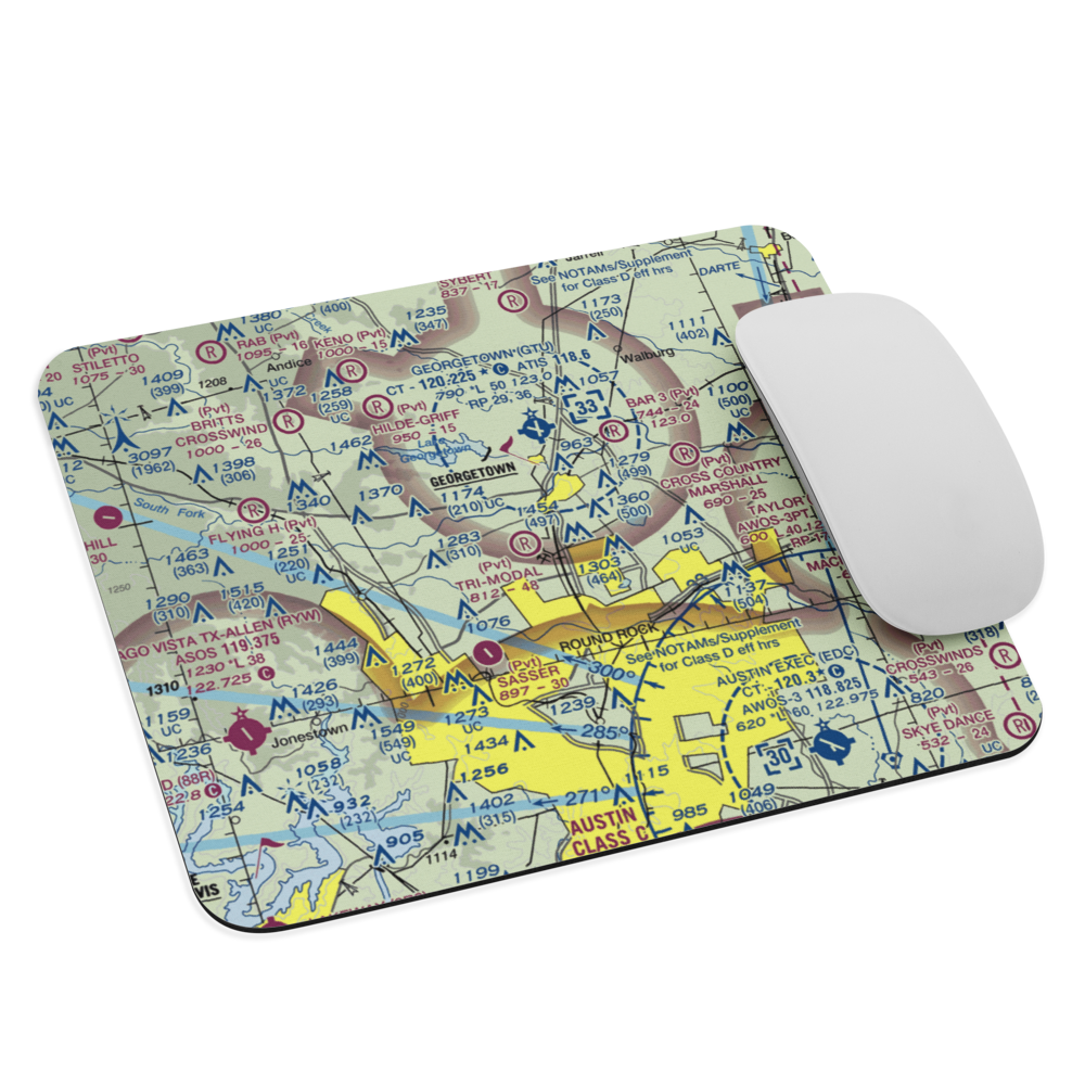 Tri-Modal Air Park (30TA) VFR Sectional Mouse Pad 