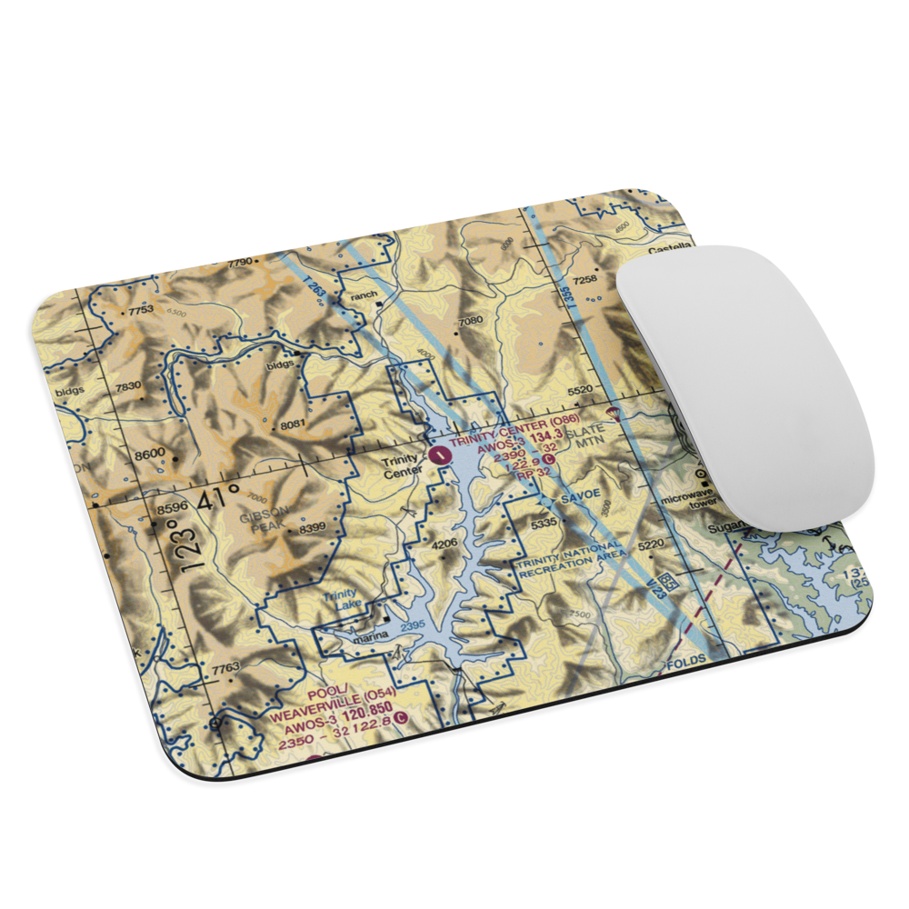 Trinity Center Airport (O86) VFR Sectional Mouse Pad 