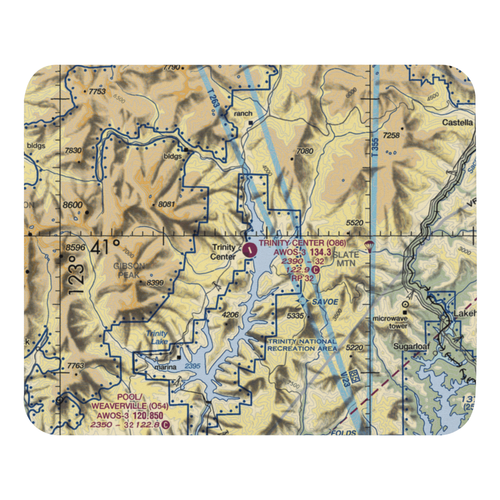 Trinity Center Airport (O86) VFR Sectional Mouse Pad 
