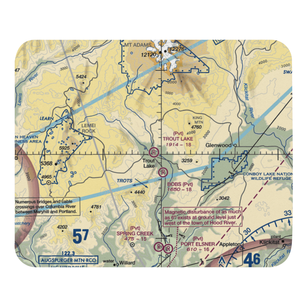 Trout Lake Airport (66WA) VFR Sectional Mouse Pad 