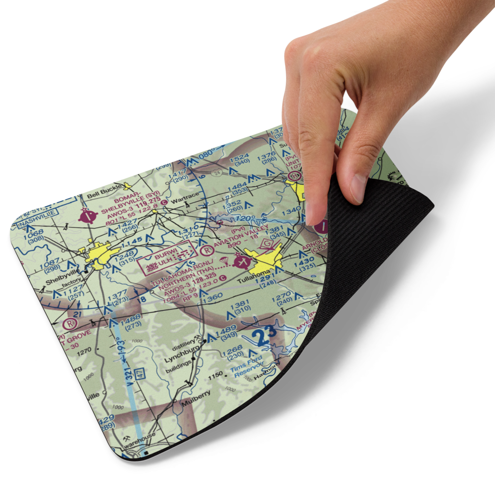 Tullahoma Regional Arpt/Wm Northern Field (THA) VFR Sectional Mouse Pad 