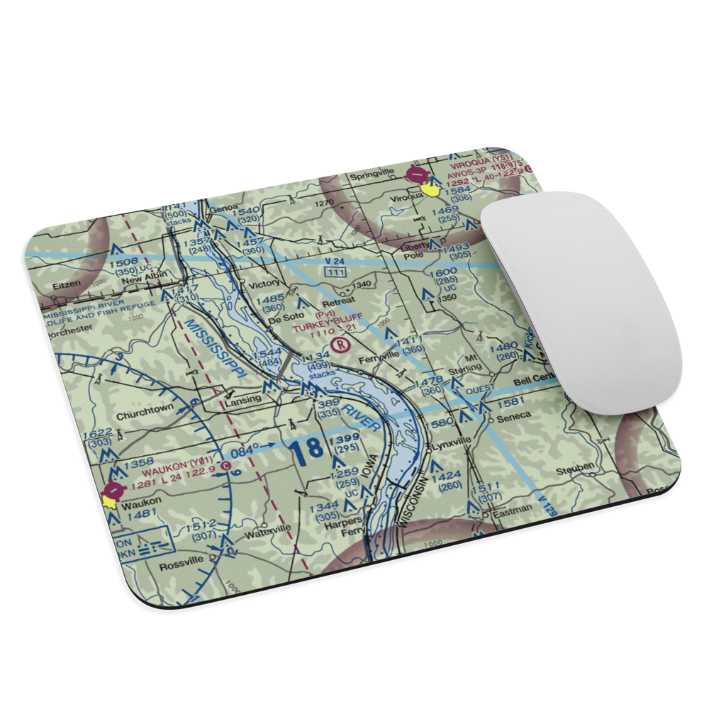 Turkey Bluff Airport (7WI0) VFR Sectional Mouse Pad 