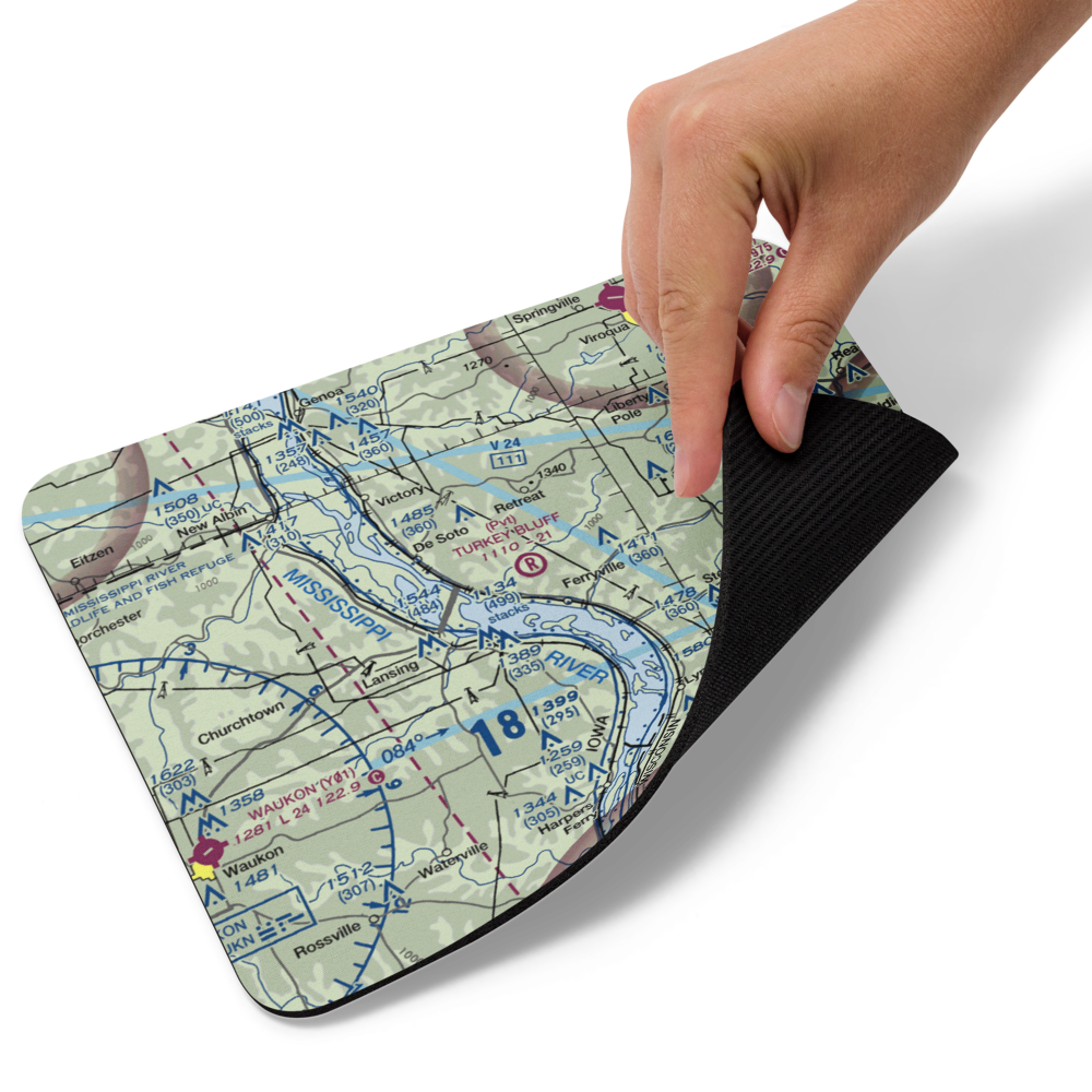 Turkey Bluff Airport (7WI0) VFR Sectional Mouse Pad 