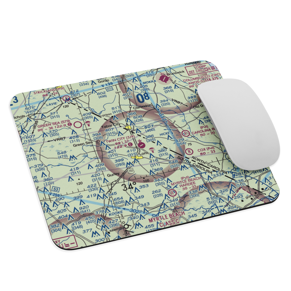 Twin City Airport (5J9) VFR Sectional Mouse Pad 