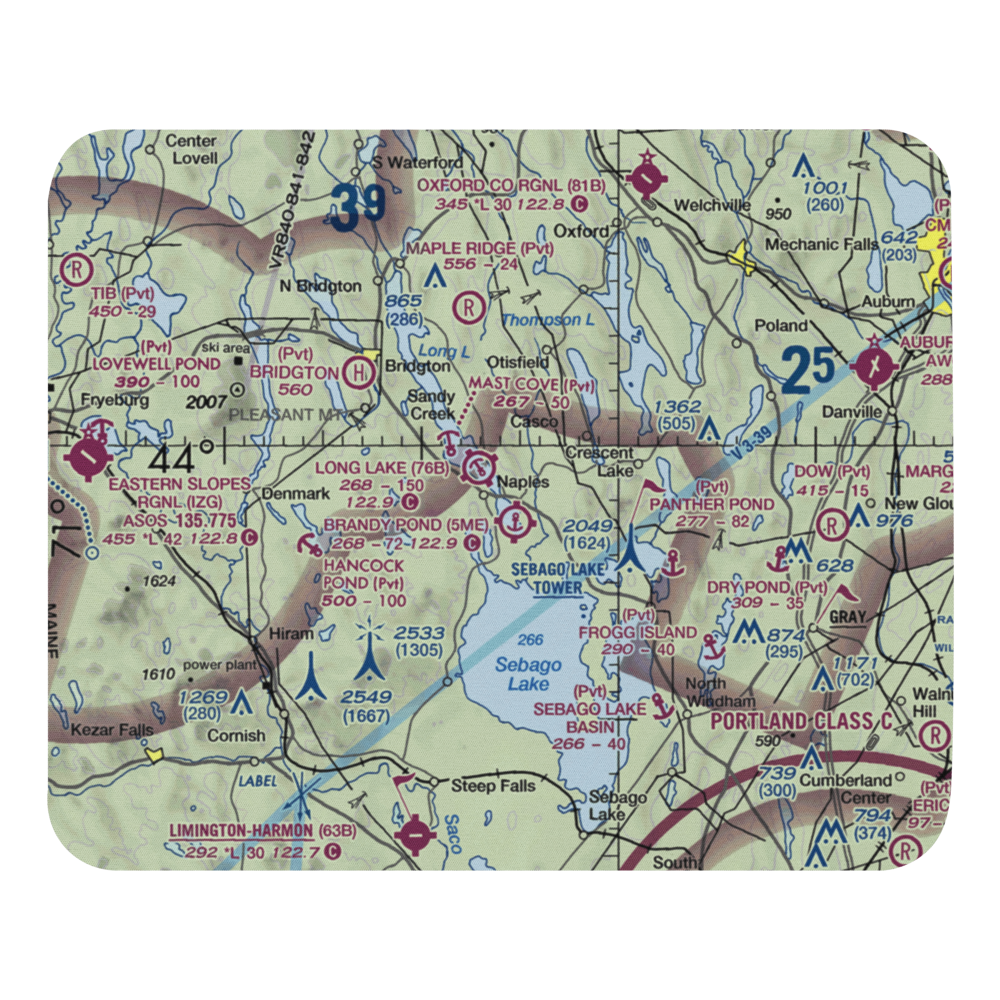 Twin Eagles Airport (71ME) VFR Sectional Mouse Pad 