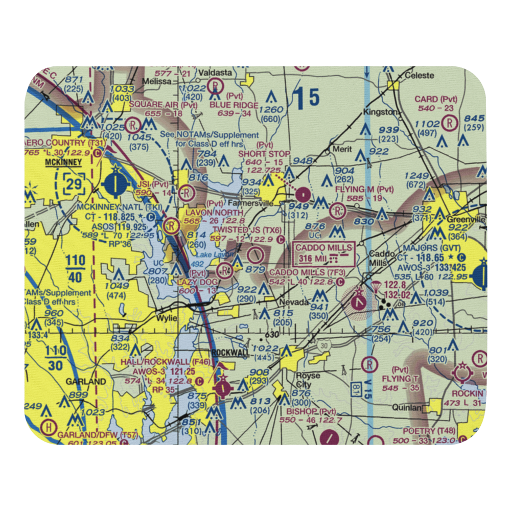 Twisted JS Airport (TX6) VFR Sectional Mouse Pad 