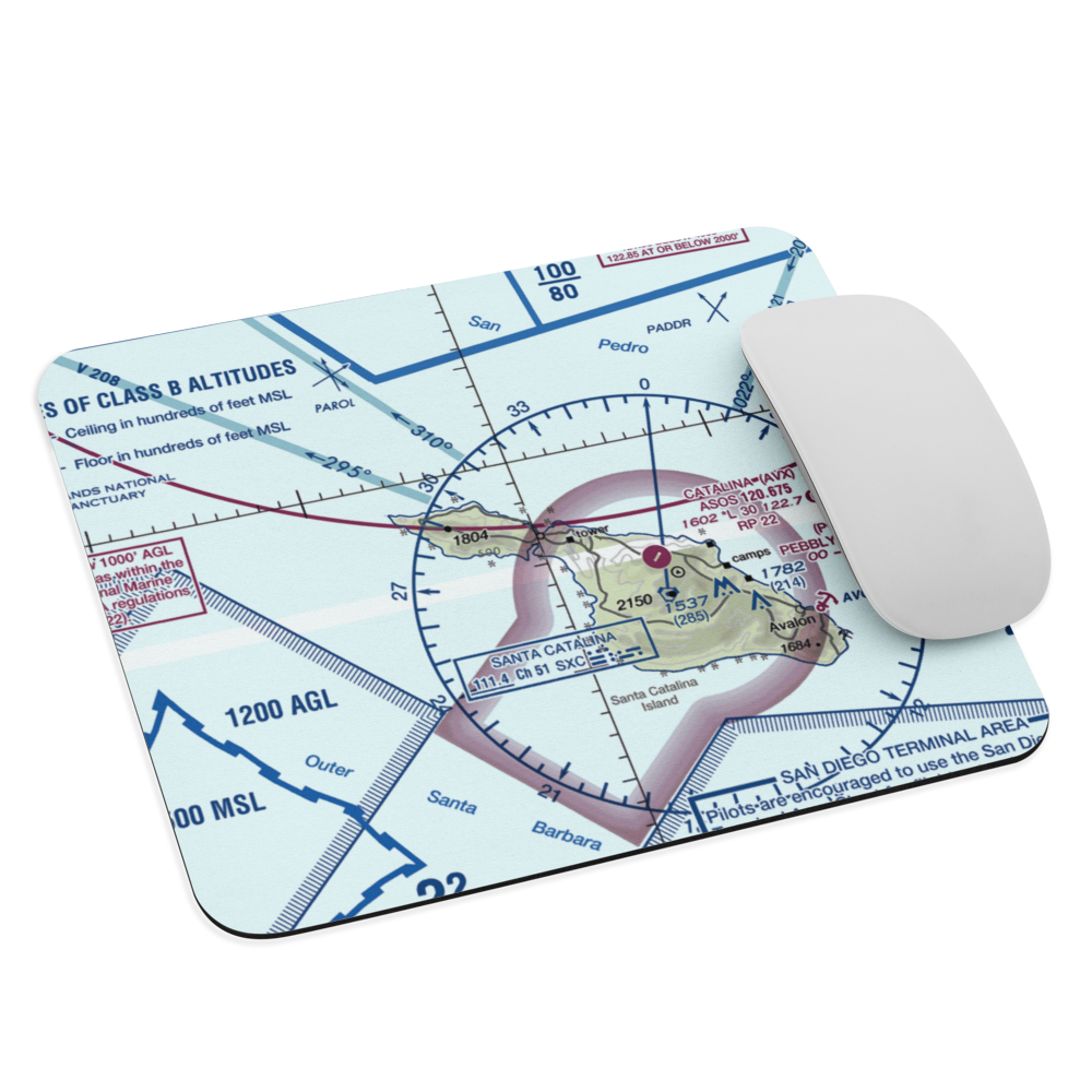 Two Harbors Amphibious Terminal (TWH) VFR Sectional Mouse Pad 