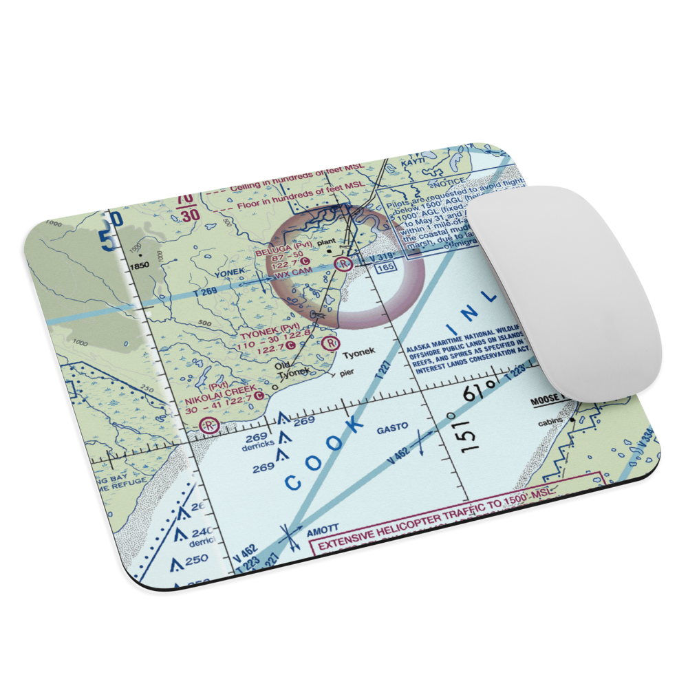 Tyonek Airport (TYE) VFR Sectional Mouse Pad 