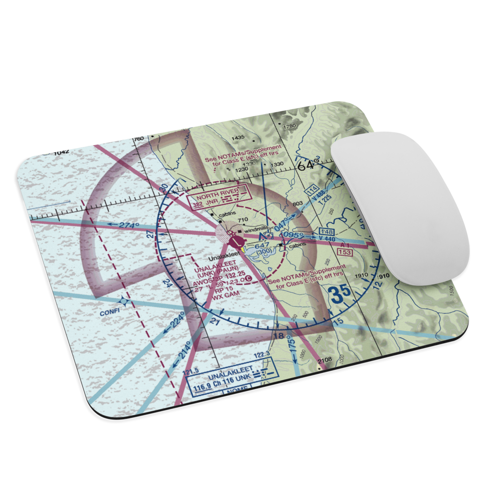 Unalakleet Airport (UNK) VFR Sectional Mouse Pad 