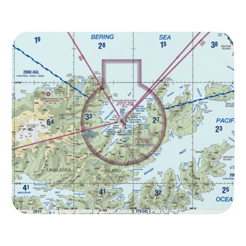 Unalaska Airport (DUT) VFR Sectional Mouse Pad 