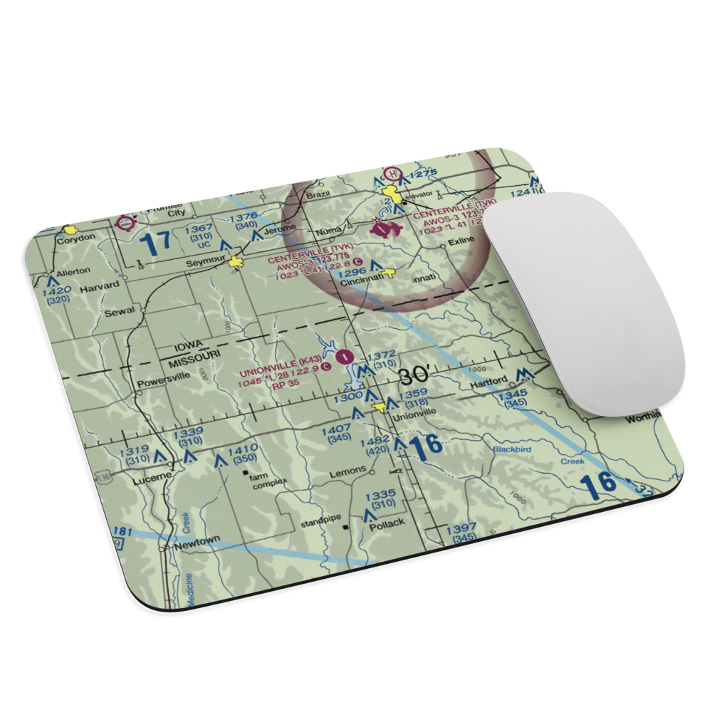 Unionville Municipal Airport (K43) VFR Sectional Mouse Pad 