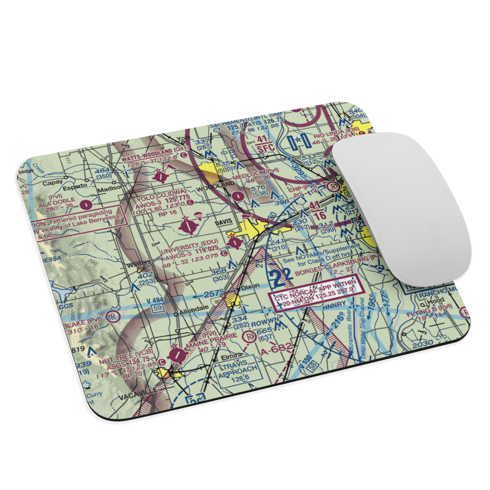 University Airport (EDU) VFR Sectional Mouse Pad 