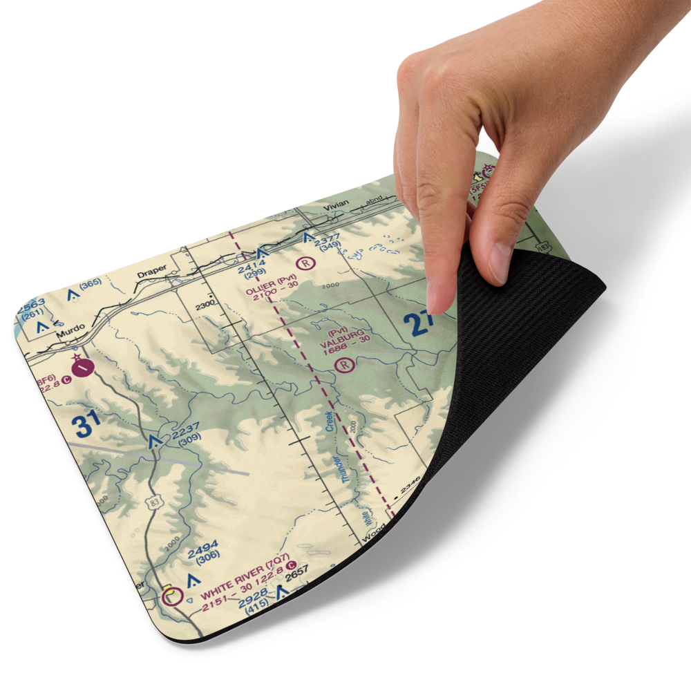 Valburg Ranch Airport (SD14) VFR Sectional Mouse Pad 