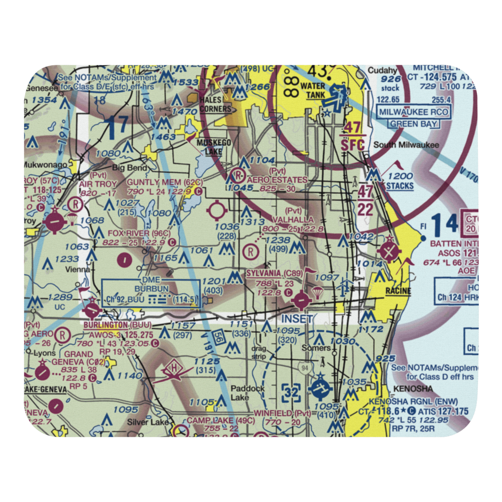 Valhalla Airport (84C) VFR Sectional Mouse Pad 