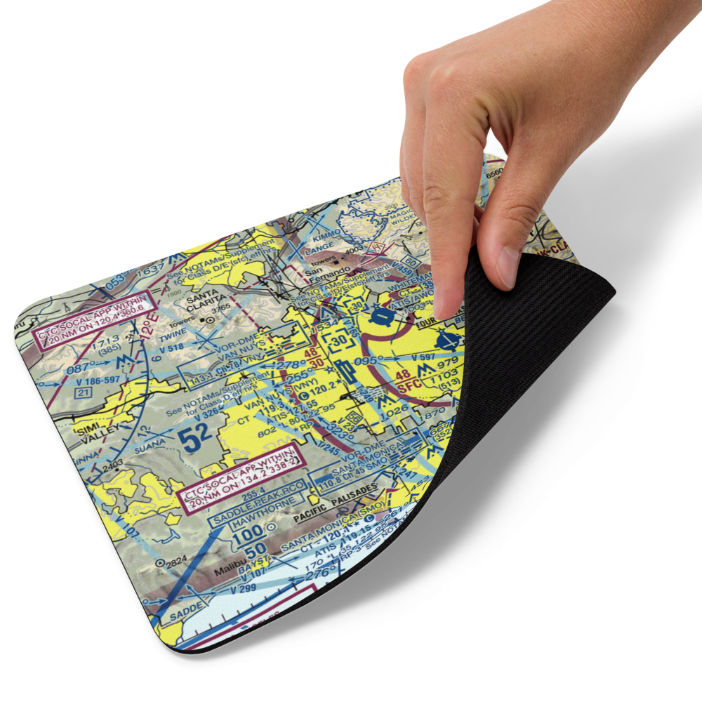 Van Nuys Airport (VNY) VFR Sectional Mouse Pad 