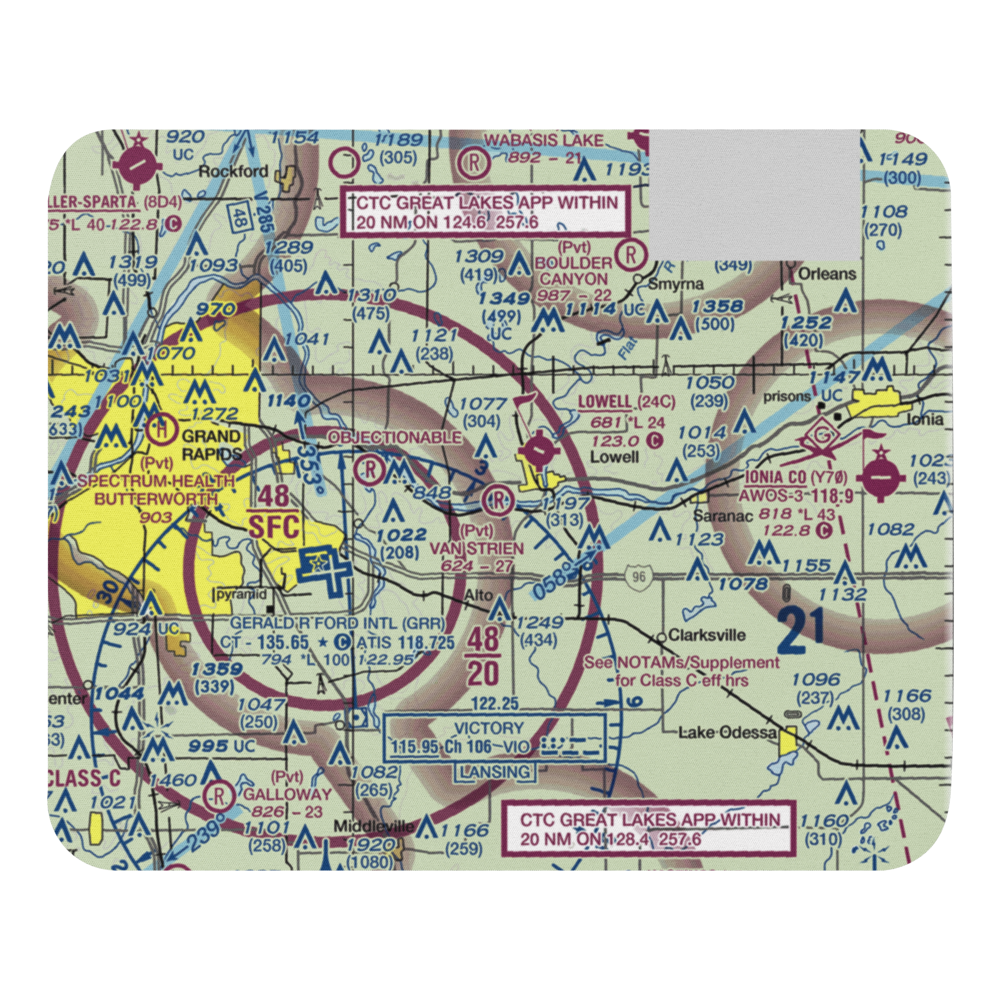 Van Strien Airport (26MI) VFR Sectional Mouse Pad 