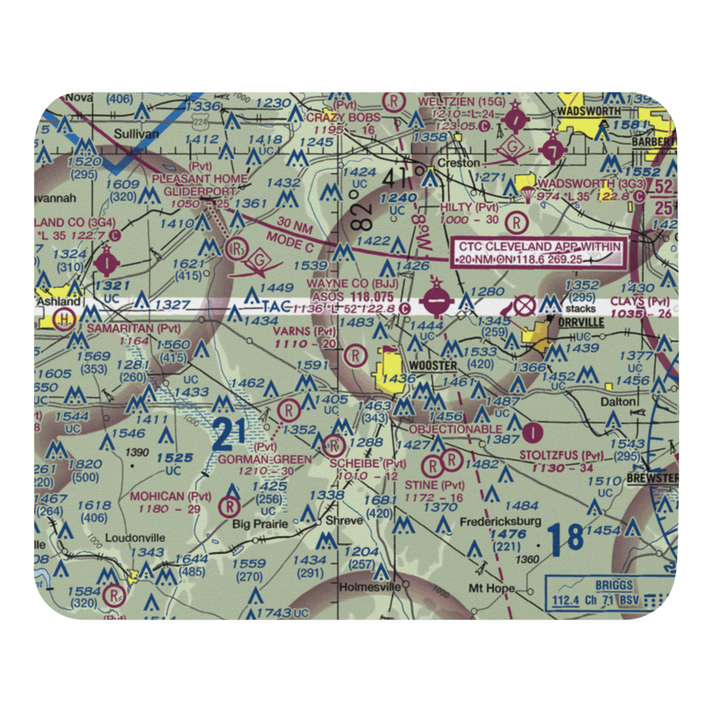 Varns Farms Airport (OI07) VFR Sectional Mouse Pad 