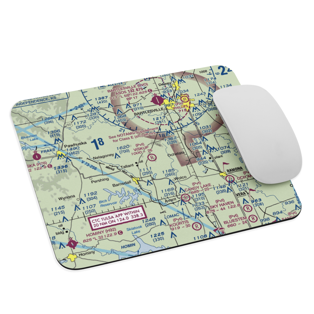 Viskup Family Field (0OK2) VFR Sectional Mouse Pad 
